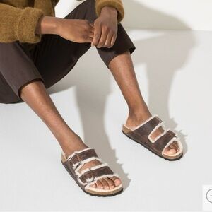 Birkenstock Arizona Shearling Sandals, Habana, Sz 37